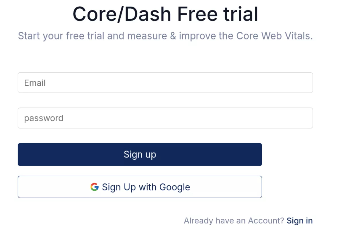 Core Web Vitals Installazione di CoreDash