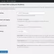 coredas wp plugin settings page