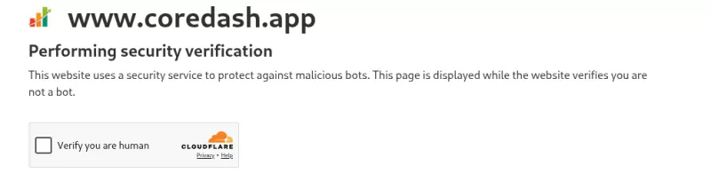 coredash cloudflare captcha